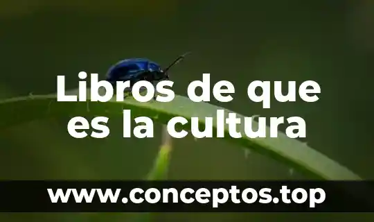 Libros de que es la cultura