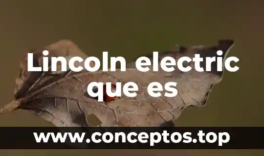 Lincoln electric que es