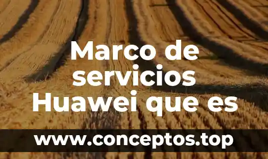Marco ideal que es 6 Marco de servicios Huawei que es