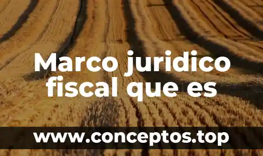 Marco juridico fiscal que es