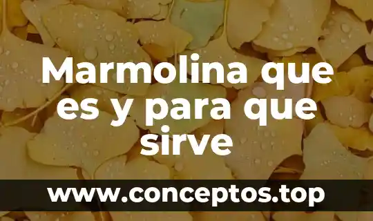 Marmolina que es y para que sirve