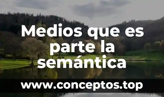 Medios que es parte la semántica
