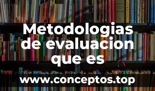 Metodologias de evaluacion que es