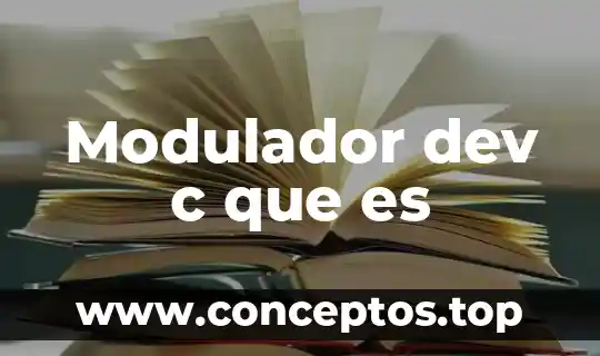Que es un comando en c 5 Modulador dev c que es