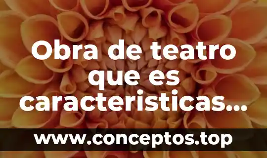 Obra de teatro que es caracteristicas partes y tipos