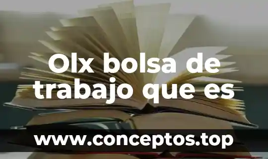 Olx bolsa de trabajo que es