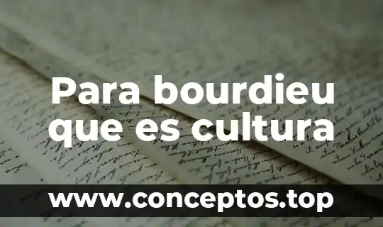Que es la esperanza para la cultura en siria 3 Para bourdieu que es cultura