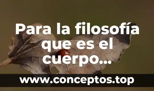 Que es el ser humano pregunta de las ciencias sociales 3 Para la filosofía que es el cuerpo humano