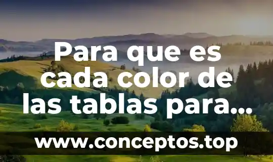 Para que es cada color de las tablas para picar