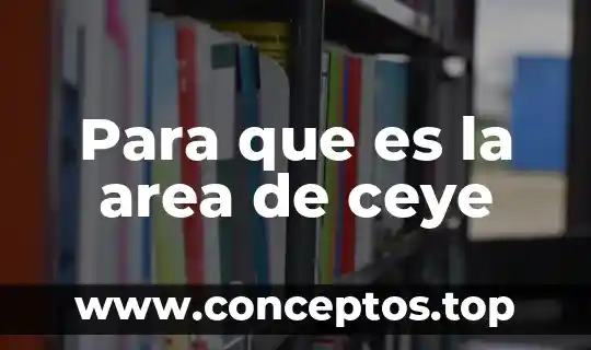 Para que es la area de ceye