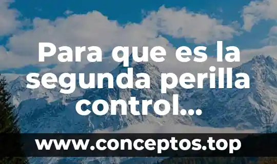 Para que es la segunda perilla control epicentro doble