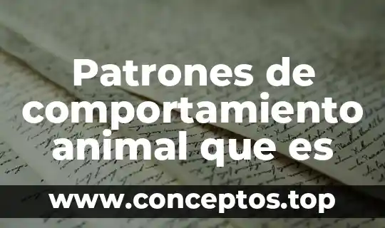 Que es la celula animal y sus partes 4 Patrones de comportamiento animal que es