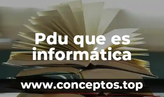 Qué es significa soldado en informática 5 Pdu que es informática