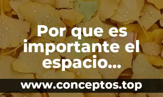 Por que es importante el espacio geográfico
