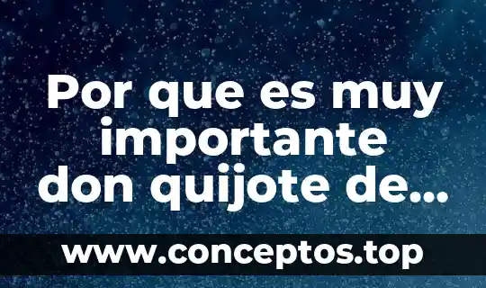 Que es ser un quijote 4 Por que es muy importante don quijote de la manche