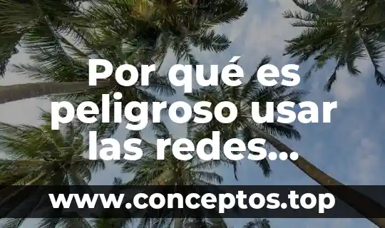 Por qué es peligroso usar las redes sociales