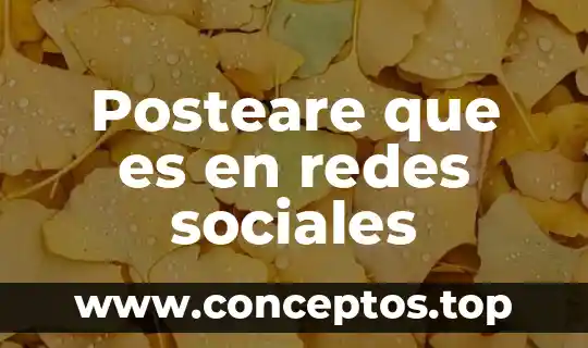 Posteare que es en redes sociales