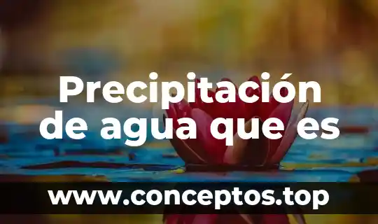 Precipitación de agua que es