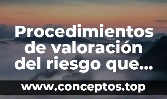 Procedimientos de valoración del riesgo que es