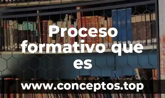 Proceso formativo que es