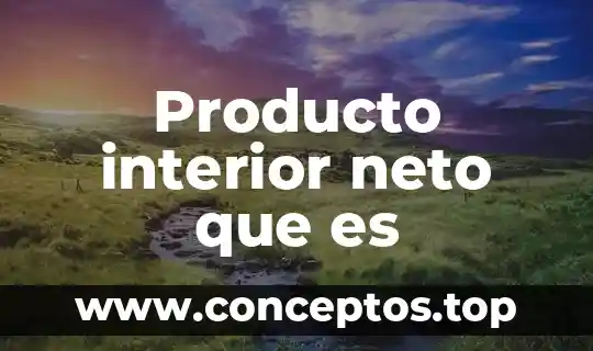 Producto interior neto que es