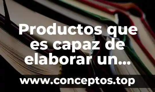 Productos que es capaz de elaborar un administrador