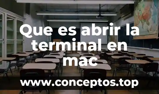 Que es abrir la terminal en mac