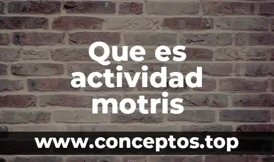 Que es actividad motris