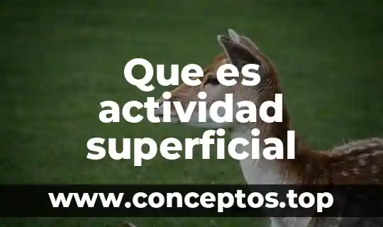Que es actividad superficial