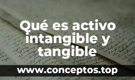 Qué es activo intangible y tangible