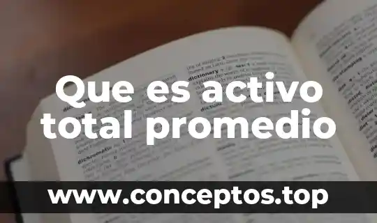 Que es activo total promedio