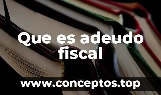 Que es nombre fiscal 8 Que es adeudo fiscal