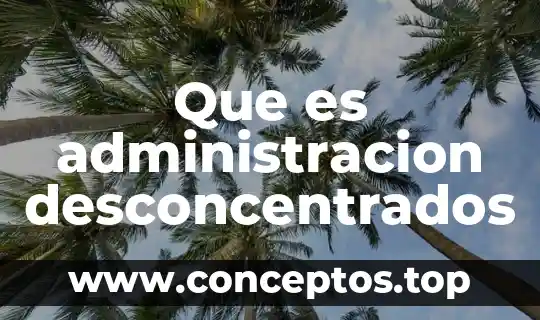 Que es la administracion estatdistica 8 Que es administracion desconcentrados