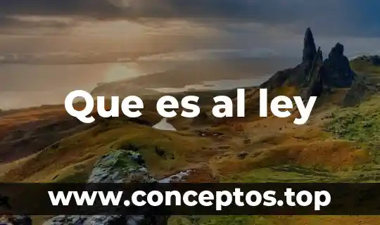 Que es infraccion de la ley 6 Que es al ley