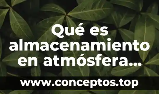 Qué es almacenamiento en atmósfera controlada