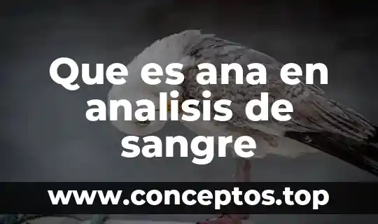Que es ana en analisis de sangre