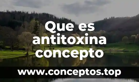 Qué es el concepto disyunción 7 Que es antitoxina concepto