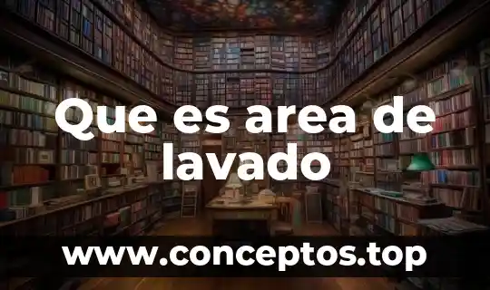 Que es area de lavado