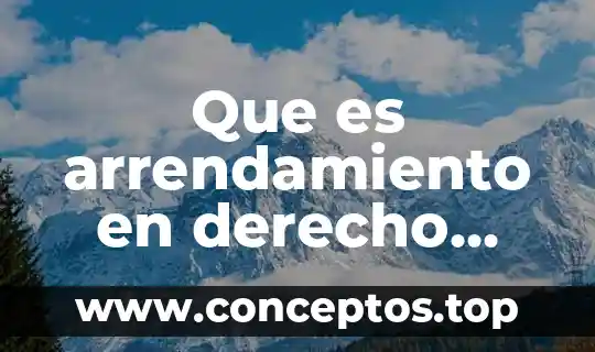 Que es arrendamiento en derecho tributario
