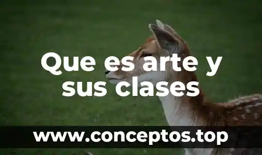 Que es arte y sus clases