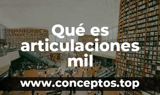Qué es articulaciones mil