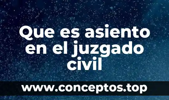 Que es asiento en el juzgado civil