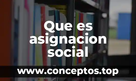 Que es asignacion social