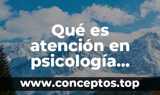 Qué es atención en psicología educativa