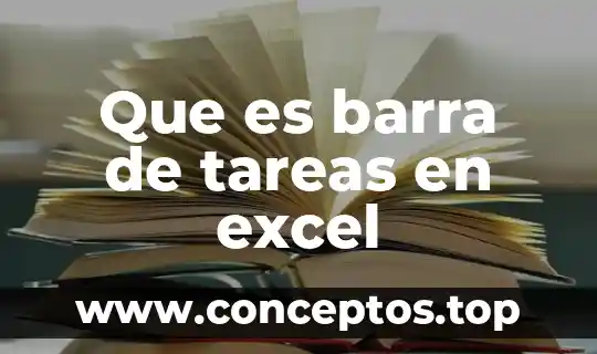 Que es barra de tareas en excel