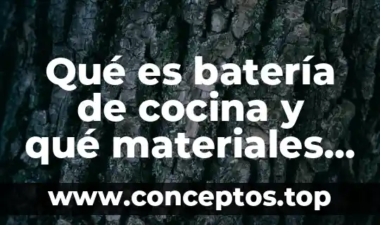 Que es la cocina gourmet mexicana 8 Qué es batería de cocina y qué materiales la integran