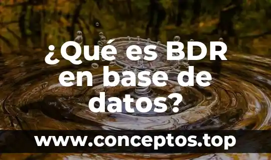 ¿Qué es BDR en base de datos?