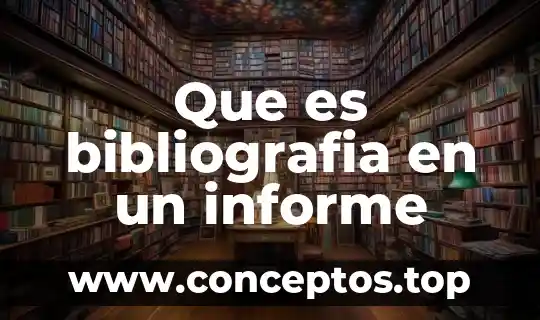Que es bibliografia en un informe