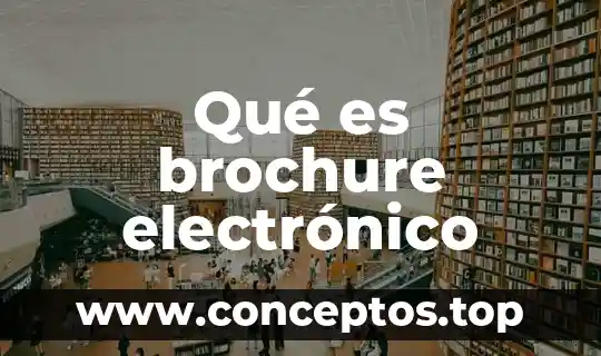 Qué es brochure electrónico