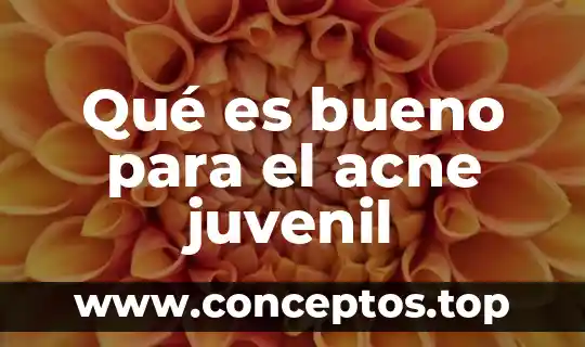 Qué es bueno para el acne juvenil